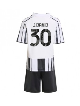 Juventus Jonathan David #30 Replika Hemmakläder Barn 2025-26 Kortärmad (+ byxor)